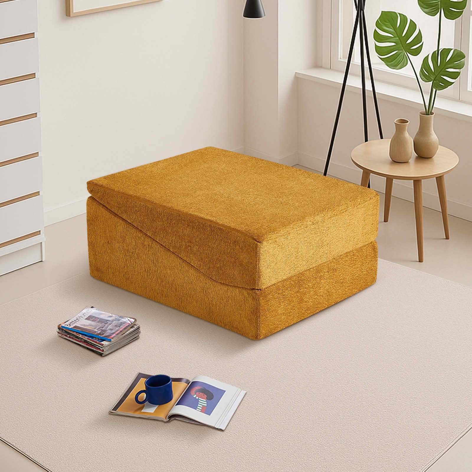 MAYEERTY High-Density Sponge Foldable Tatami Sofa Bed Multi-Use Lounge Chair No Assembly
