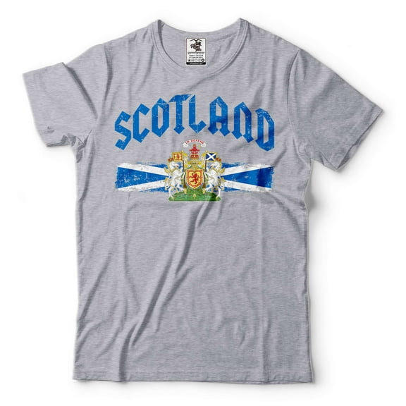 Scotland Unisex Shirt Scotland Patriotic Country Logo Flag Shirt Scotland Text Tee
