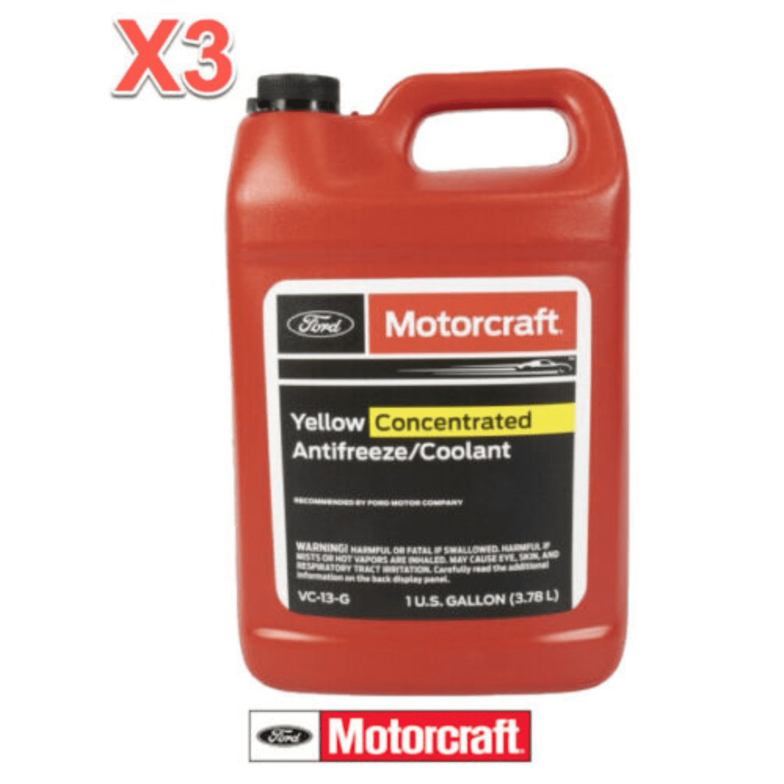 3 Gallon Engine Coolant/Antifreeze MOTORCRAFT Orange/Yellow