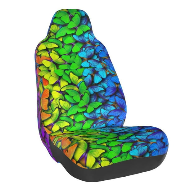 Fotbe Multicolored Butterflies Funda para Asiento de Auto con Estampado – Impermeable y Antisudor – Ajuste Universal, Lavable a Máquina, Antideslizante (1 Pieza)