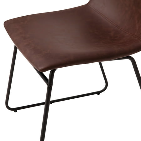 Flash Furniture - Butler 18" High Dining Chair - Dark Brown LeatherSoft/Black Frame