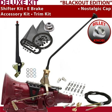 American Shifter AOD Shifter Kit Black 23 in. E Brake Cable Clamp Clevis Trim Kit for F4160