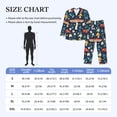 thumbnail image 4 of Balery Colorful Mushrooms Pijama para Hombre de Dos Piezas con Manga Larga, Conjunto de Dormir y Descanso Suave con Bolsillos-XX-Large, 4 of 7