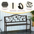 thumbnail image 2 of Sophia & William 50" Outdoor Iron Cast Garden Park Bench - Bronze, 2 of 6