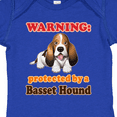 thumbnail image 4 of Inktastic Protected by a Basset Hound Funny Dog Boys or Girls Baby Bodysuit, 4 of 5