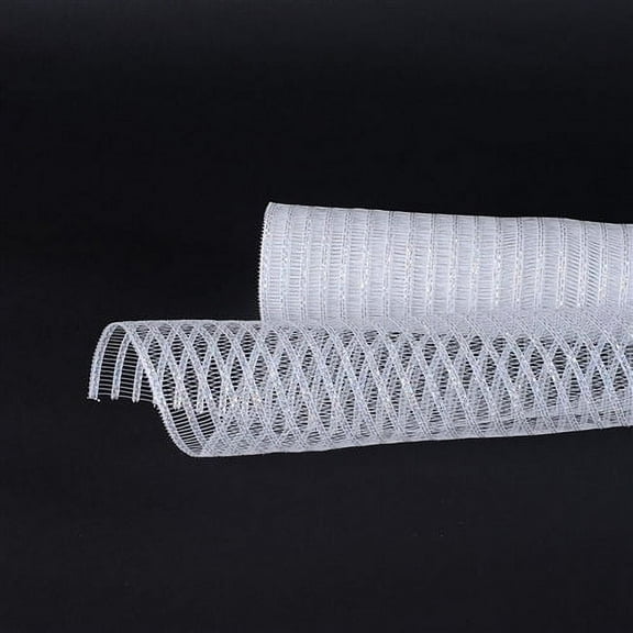 White - Deco Mesh Laser Eyelash - (10 Inch x 10 Yards)