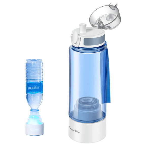 Hydrogen Water Bottle, 4-in-1 Hydrogen Water Generator, 13 Ounce Large Capacity, BPA-Free Tritan Body SPE PEM Ionizer