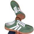 thumbnail image 4 of Womens Vintage Color Block Casual Sneakers Black White Faux Suede Non Slip Gum Rubber Sole Lace Up for Walking Commute Daily Wear Ladies Shoes 43, 4 of 8
