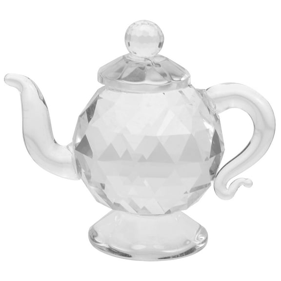 Guiyong Mini Crystal Teakettle Ornament Tea Kettle Crafts Crystal Table Decoration New Year Gift