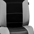 thumbnail image 3 of FH Group PU Leather Highback Royal PU Leather Seat Covers, Full Set with Carpet Floor Mats, Gray and Black, 3 of 7