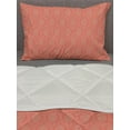 thumbnail image 3 of Ethnic Comforter & Sham Bedding Set, Monochrome Illustration Along Oriental Flowers Ornaments in Boho Style Art, 3 pcs Duvet Set Microfiber Filling Quilt, 5 Sizes, Salmon and Tan, by Ambesonne, 3 of 4
