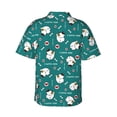 thumbnail image 3 of Balery Love Dog Print Men's Hawaiian Shirts Short Sleeve Beach Shirt Relaxed Fit Vacation Button Down Shirts-Small, 3 of 9