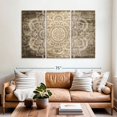 thumbnail image 2 of Elephant Stock Mandala On Wood Wall Art - Horizontal Multi Panel Canvas - Living Room Wall Decor - Decor Elements Multi Panel - Beige And Gray Decor - 65" x 42", 2 of 8