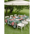 thumbnail image 4 of Outdoor Tablecloths with Umbrella Hole & Zipper, Pink Flamingos 54x80 Inch Tablecloth Rectangle, Summer Botanical Watercolor Waterproof Table Cloth, Patio/Pool/Picnic Table Covers, 4 of 8
