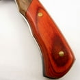 thumbnail image 4 of Elk Ridge - Outdoors Fixed Blade Knife, 9.5-in Overall, Satin Finish Stainless Steel Blade, 2 Tone burl Wood Handle, Genuine Leather Sheath, Hunting, Camping, Survival - ER-085, 4 of 11