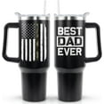 thumbnail image 2 of Best Dad ever Gifts for Dad 40 OZ Tumbler Cup Fathers Day Birthday Gifts Best Dad Ever Coffee Mug with Handle, 2 of 6