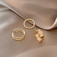 thumbnail image 1 of Anillo de traje femenino retro nicho personalidad anillo de perla anillo estilo frío alto sentido joyería de mano, 1 of 6