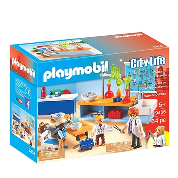 Set Playmobil City Life Salón de Clases Química 64 Piezas