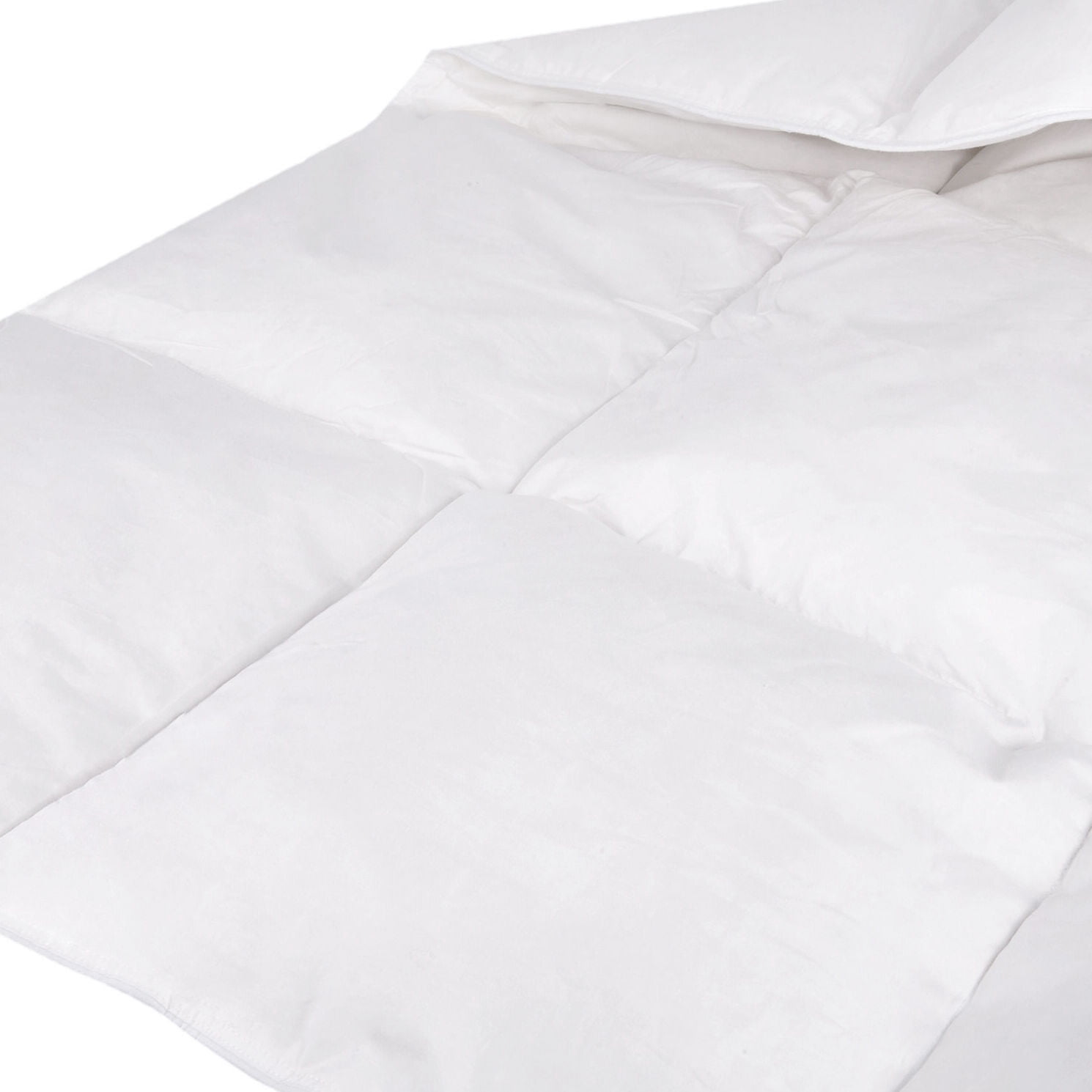 Organic Club Queen Cotton Duvet with Feather and Duck Down Filling 100% Cotton Cover Comforter All-Season Bedding Queen Size 87x87" (220x220 cm), Machine Washable, White
