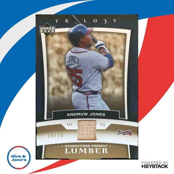 Upper Deck Trilogy Andruw Jones PR-JO Generations Present Lumber Gold Atlanta Braves Baseball Card
