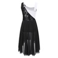 thumbnail image 3 of iixpin Girls Camisole Lyrical Ballet Dance Dress Chiffon Skirted Leotard Dress Contemporary Ballroom Dancewear Black 12, 3 of 6