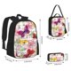 thumbnail image 2 of Balery Butterflies and Vintage Mochila escolar 3 en 1 para niños: mochila resistente con lonchera térmica y estuche para lápices. Mochila escolar para niños y niñas., 2 of 7