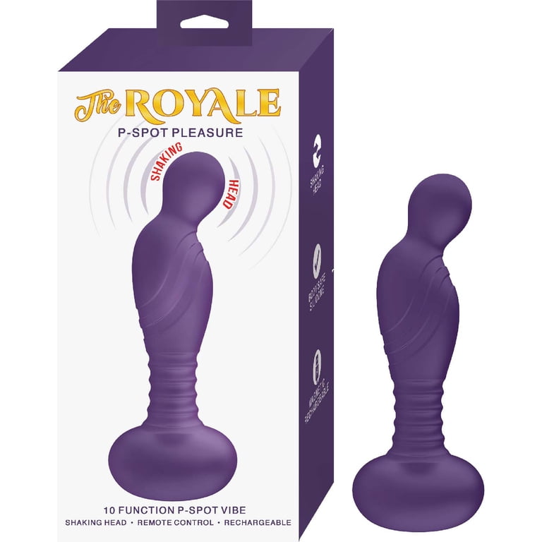 The Royal P-Spot Pleasure Rechargeable Silicone Prostate Anal Sex Toy,  Purple - Walmart.com