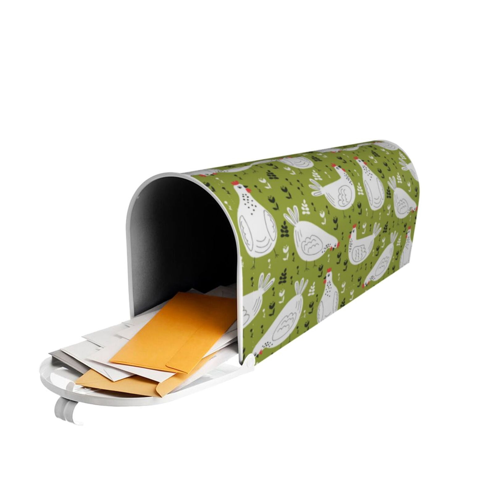 Xecao Lovely Chickens for Mailbox Cover with Magnetic Strips, Waterproof and Sunscreen, Adds a Decorative Touch to Your Garden Yard.