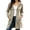 Khaki, variant on Womens Zip up Long Hoodie Jacket Open Front Cardigan Long Sleeve Drawstring Coat with Side Pockets, Loose Casual Outerwear, Soft Comfy Tops Blue M
