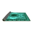 thumbnail image 2 of Ahgly Company Indoor Rectangle Oriental Turquoise Blue Industrial Area Rugs, 5' x 8', 2 of 4