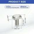 thumbnail image 2 of M8x16mm T Slot Bolts 304 Stainless Steel Drop-in Bolt T Shape Stud Sliding Screw, Silver 5 Pcs, 2 of 6