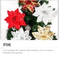 thumbnail image 3 of Toystoory Atmósferas de flores artificiales de Navidad, decoración de árbol de fiesta temática de Navidad, simulación colgante, accesorio de Kits de decoración para fiestas Rojo Toystoory HA069946-02, 3 of 6