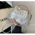 thumbnail image 5 of Kukuzhu Women Evening Bag Tassels Clutch Bag Vintage Sequin Clutches Purses Crossbody Shoulder Handbags for Wedding Party, 5 of 7