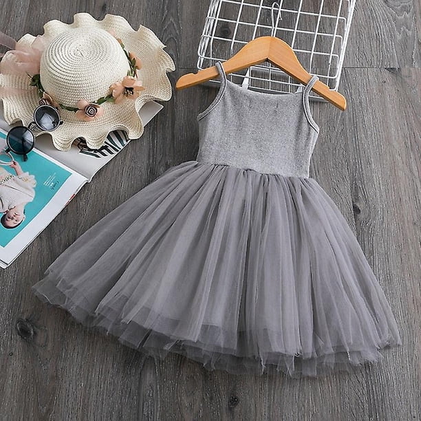 4tGray 01Summer niñas lindas con lentejuelas vestido de princesa niños sin mangas tul ropa niños fiesta de cumpleaños vestido niños traje de tutú de Pascua esquí esquí Gafas de esquí