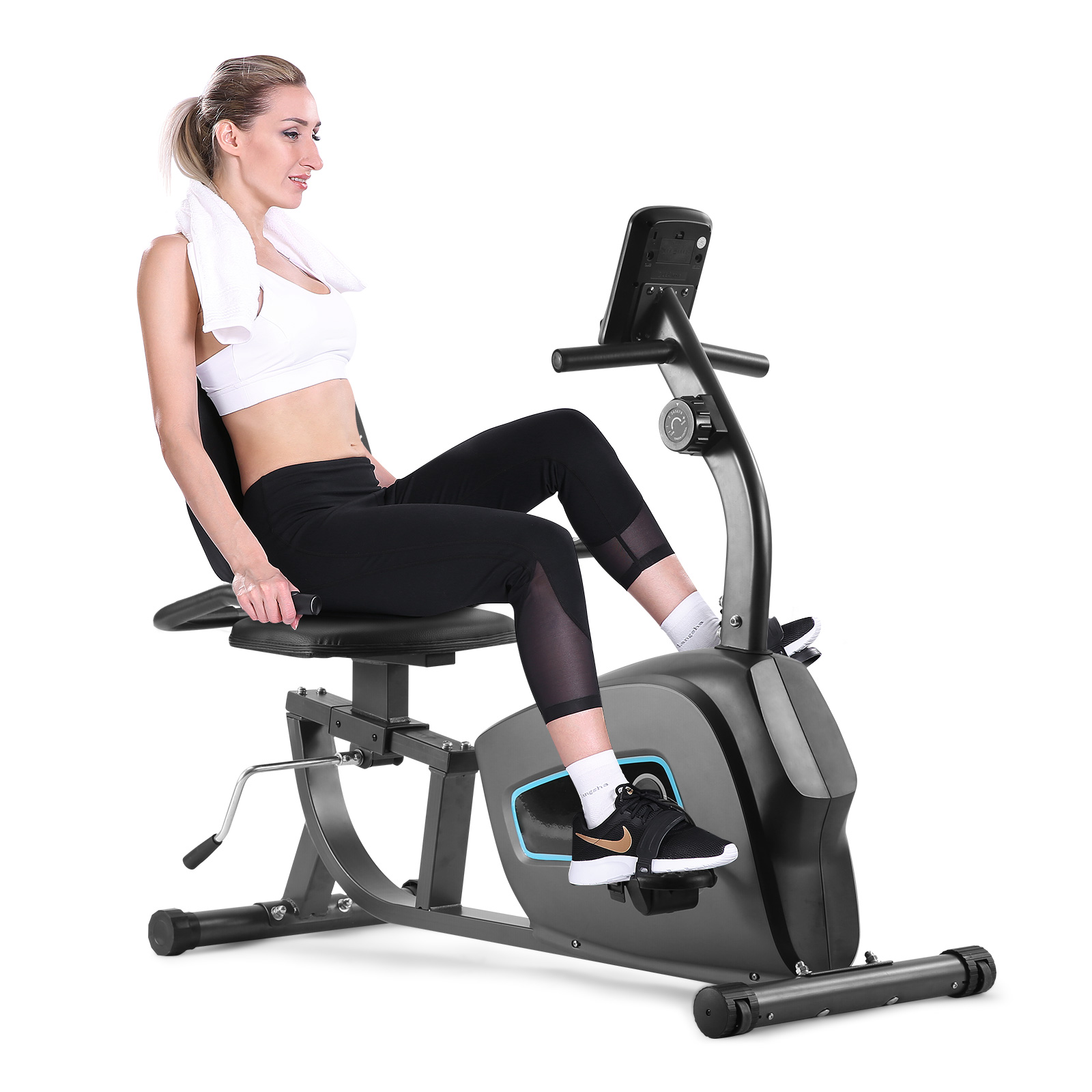 Maxkare Exercise Bike Indoor Recumbent  Exercise Bike Stationary with Adjustable Seat and 8 Resistance Level Seat Height Adjustment - image 3 of 13