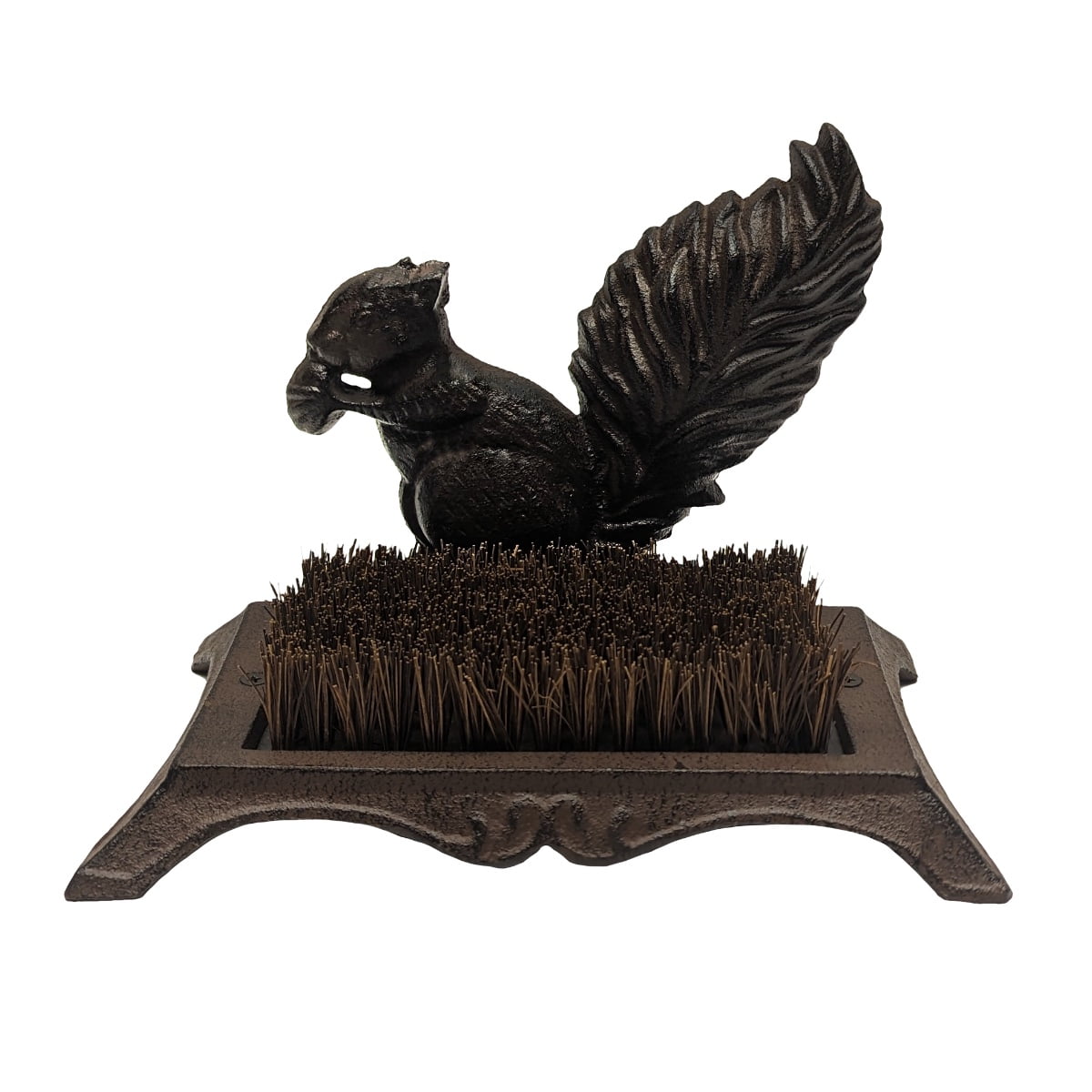 Squirrel Boot Scraper Garden Shoes Brush Metal Outdoor Front Door Porch