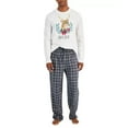 thumbnail image 2 of Matching Men's Papa Deer Mix It Family Pajama Set Grey Plaid S, 2 of 2