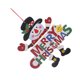thumbnail image 1 of Toystoory Feliz Navidad placa de la puerta delantera cartel colgante decoración ornamento fiesta decorativa hogar salón dormitorio centro comercial Kits de decoración para fiestas Copo de nieve Toystoory HA069299-02, 1 of 6