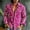 Hot Pink Hawaiian Shirt for Men, variant on Fsmtpdam Mens Hawaiian Shirt Floral Button Down Collared Casual Long Sleeve Printed Boho Tops Vintage Relaxed Fit Lightweight Summer Beach Vacation Shirts