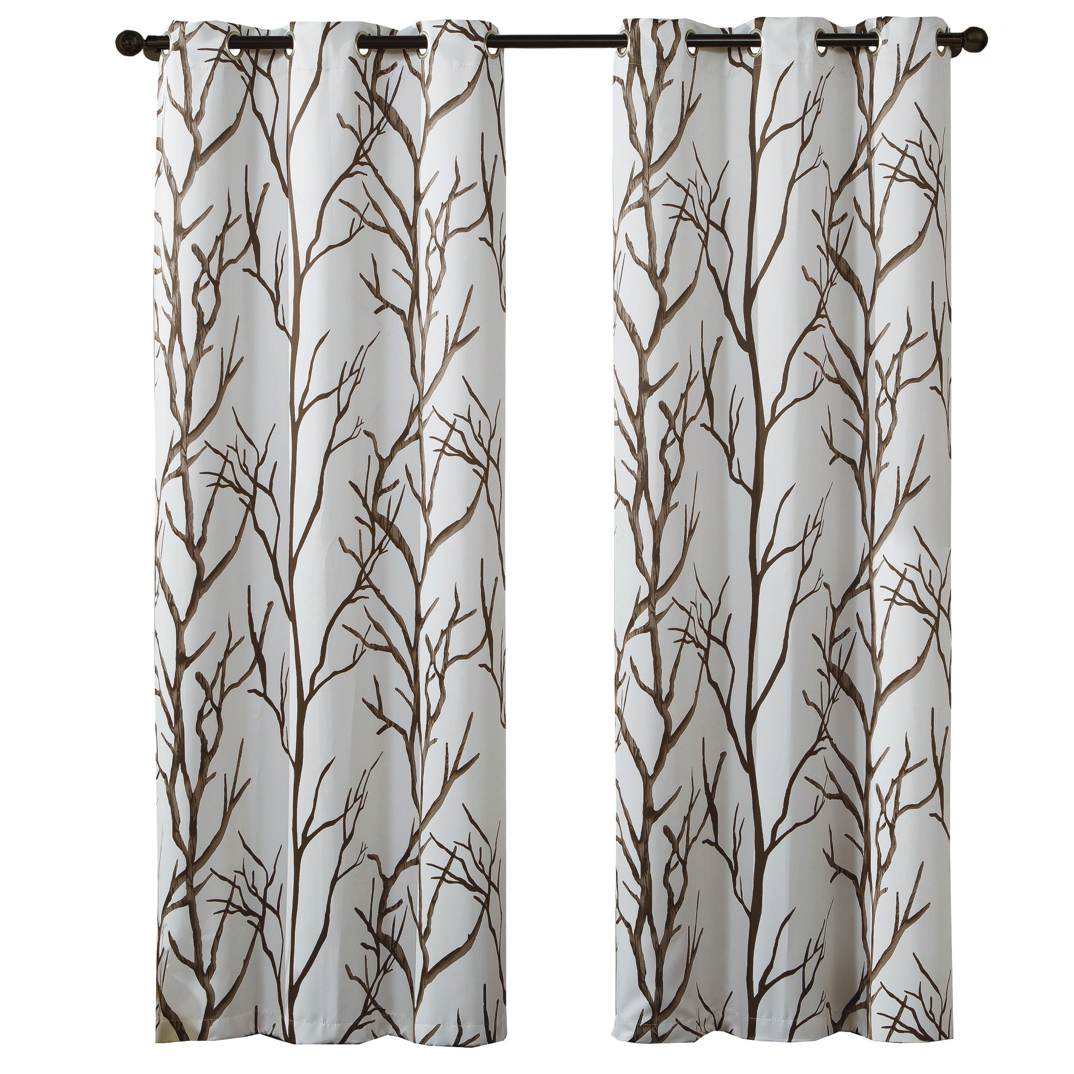 VCNY Home Kingdom Beige Branch Grommet Blackout Curtain, 40" x 84"