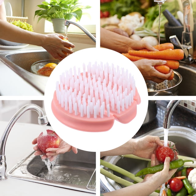 unbranded 3Ud Cepillo Limpiador Plástico Para Panales Y Verduras Hogar Rosa