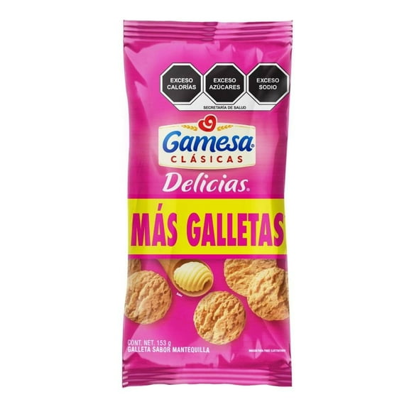 Galletas Gamesa Clásicas delicias sabor mantequilla 153 g