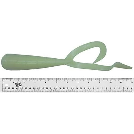 10pcs Glow 85g 12 inch (with Tail Extended) Twin Tail Perch Fatty Heavy Grub with a pre-Hole 9 Scampi Fat Soft Lure$$Sport & Recreation Other