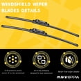 thumbnail image 4 of MIKKUPPA 22"+22" Windshield Wipers - Replacement for 2008-2013 GMC Sierra, 2007-2013 GMC Yukon, 2008-2013 Chevrolet Silverado - All Season Wiper Blades, Pack of 2, 4 of 6