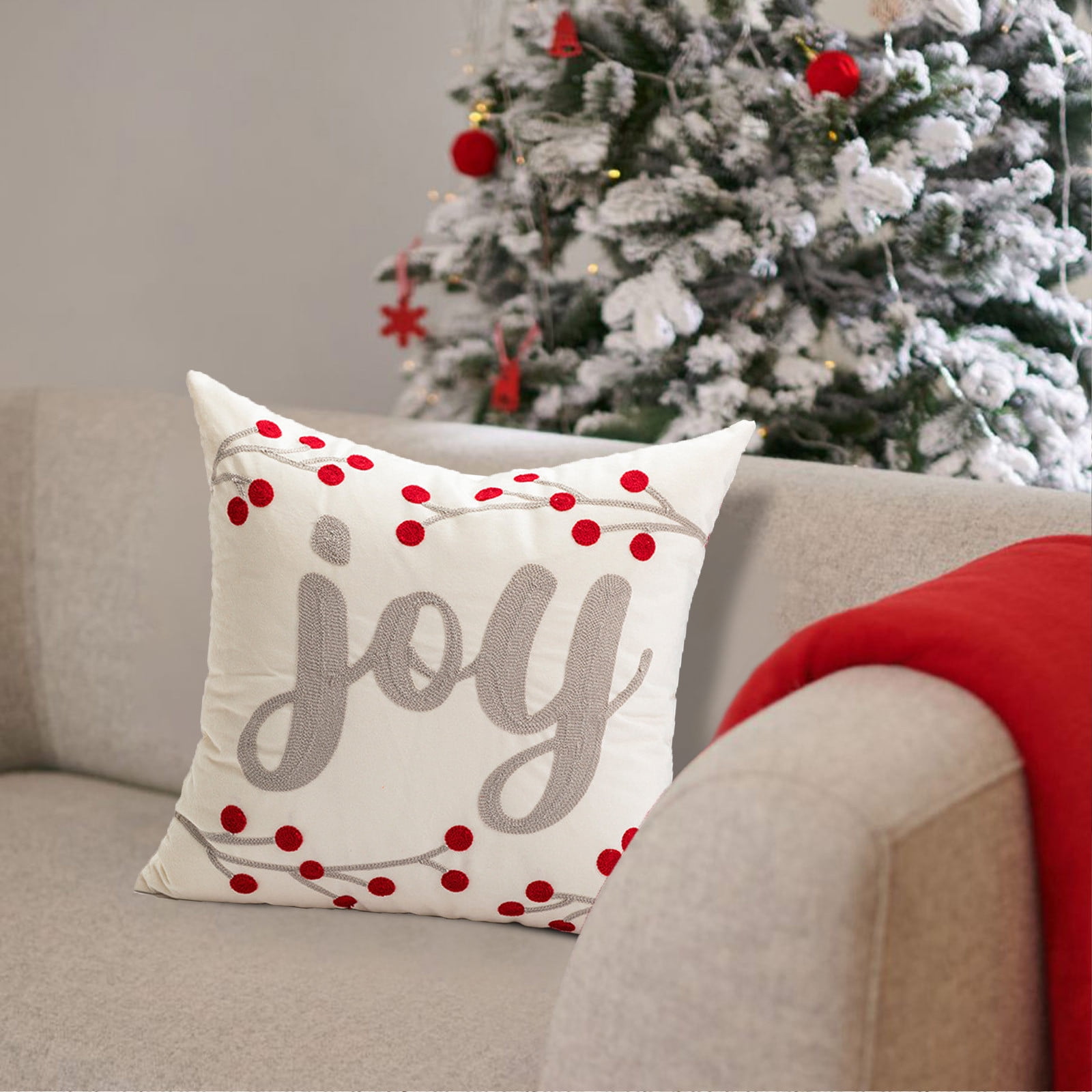 Red and white christmas pillows sale