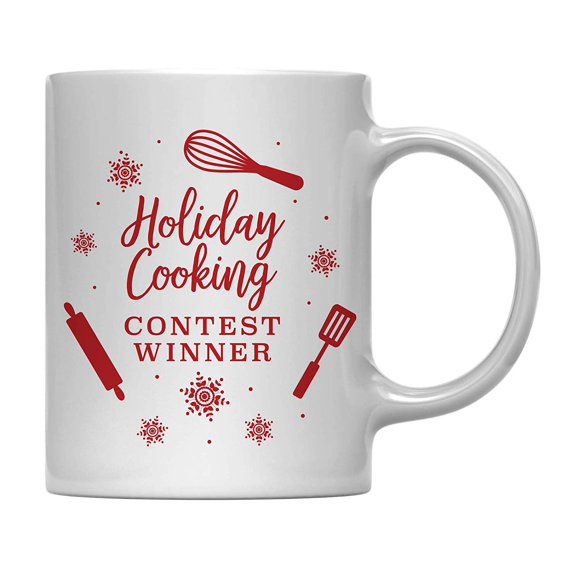 Koyal Wholesale 11oz. Funny Christmas Coffee Mug Gag Gift, Holiday Cooking Contest Winner, 1-Pack