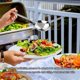 thumbnail image 4 of Juego de 4 cucharas para servir, cuchara para servir de acero inoxidable, cuchara para servir buffet, cuchara grande para servir buffet, cuchara para buffet de restaurante, plateada (25,5 * 7,3), 4 of 5
