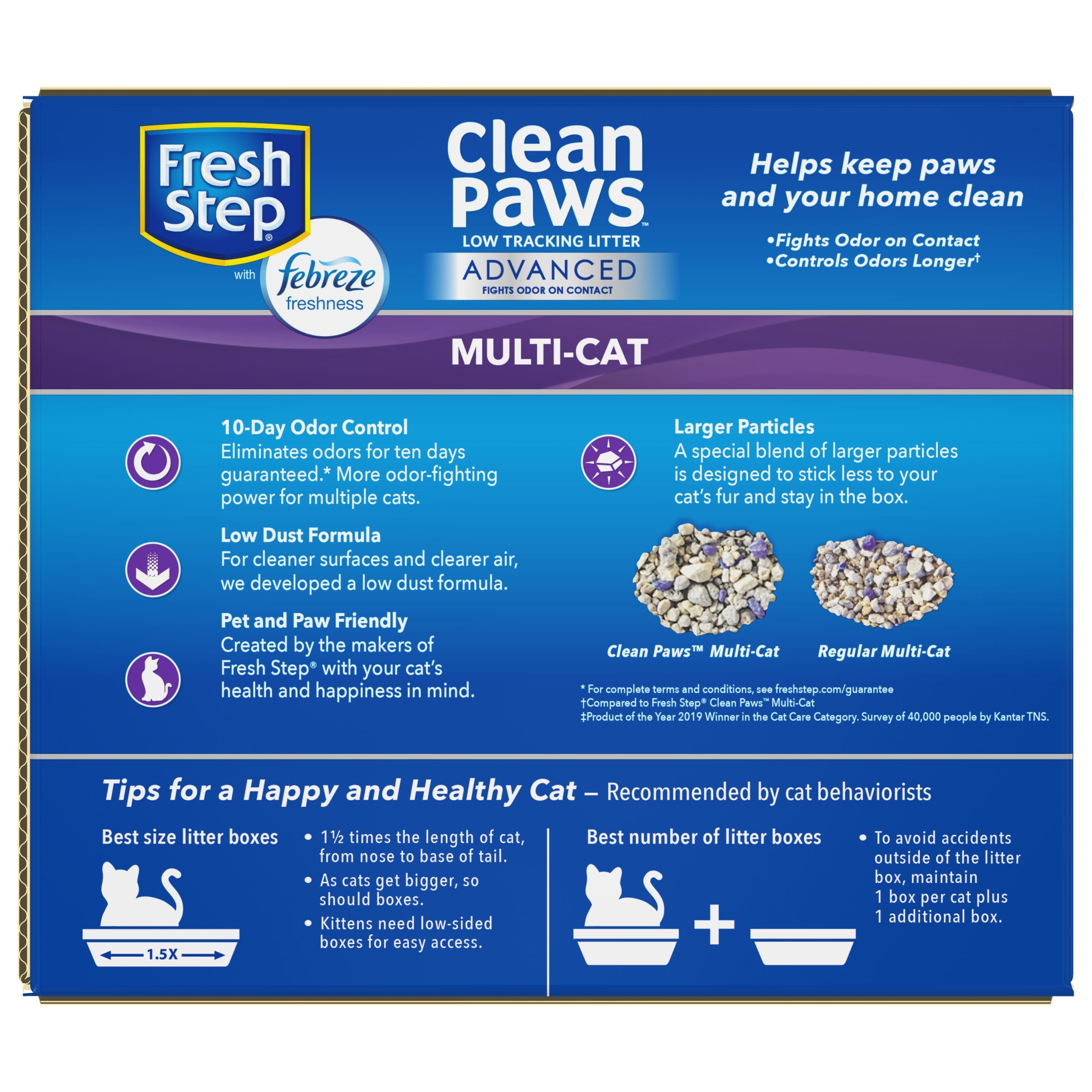 Fresh Step Clumping Cat Litter, Advanced, Clean Paws Multi-Cat, Extra –  Fuzzy Fam Pets