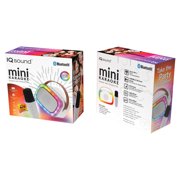 IQ Sound Mini Karaoke Portable Bluetooth Speaker with Wireless Microphone and RGB Light Show, IQ-908K , White