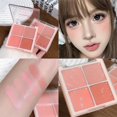 thumbnail image 1 of Four-Color Matte Blush Palette, Long-Lasting Cream Face Makeup for Cheeks & Eyes, Natural Finish Multi-Use Daily Blush, Highly Pigmented, General Audience, 1 of 8